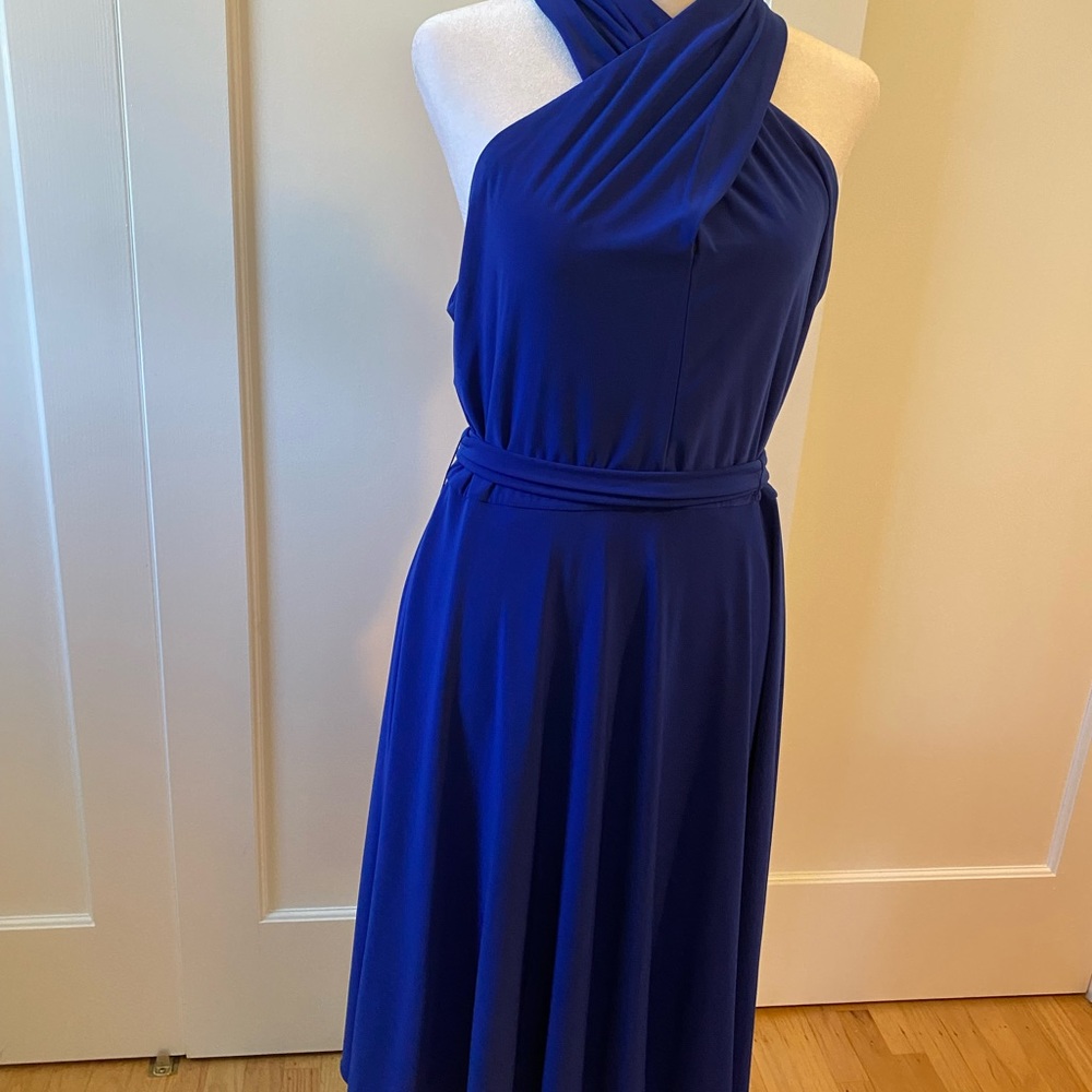 TAHARI blue dress size 12